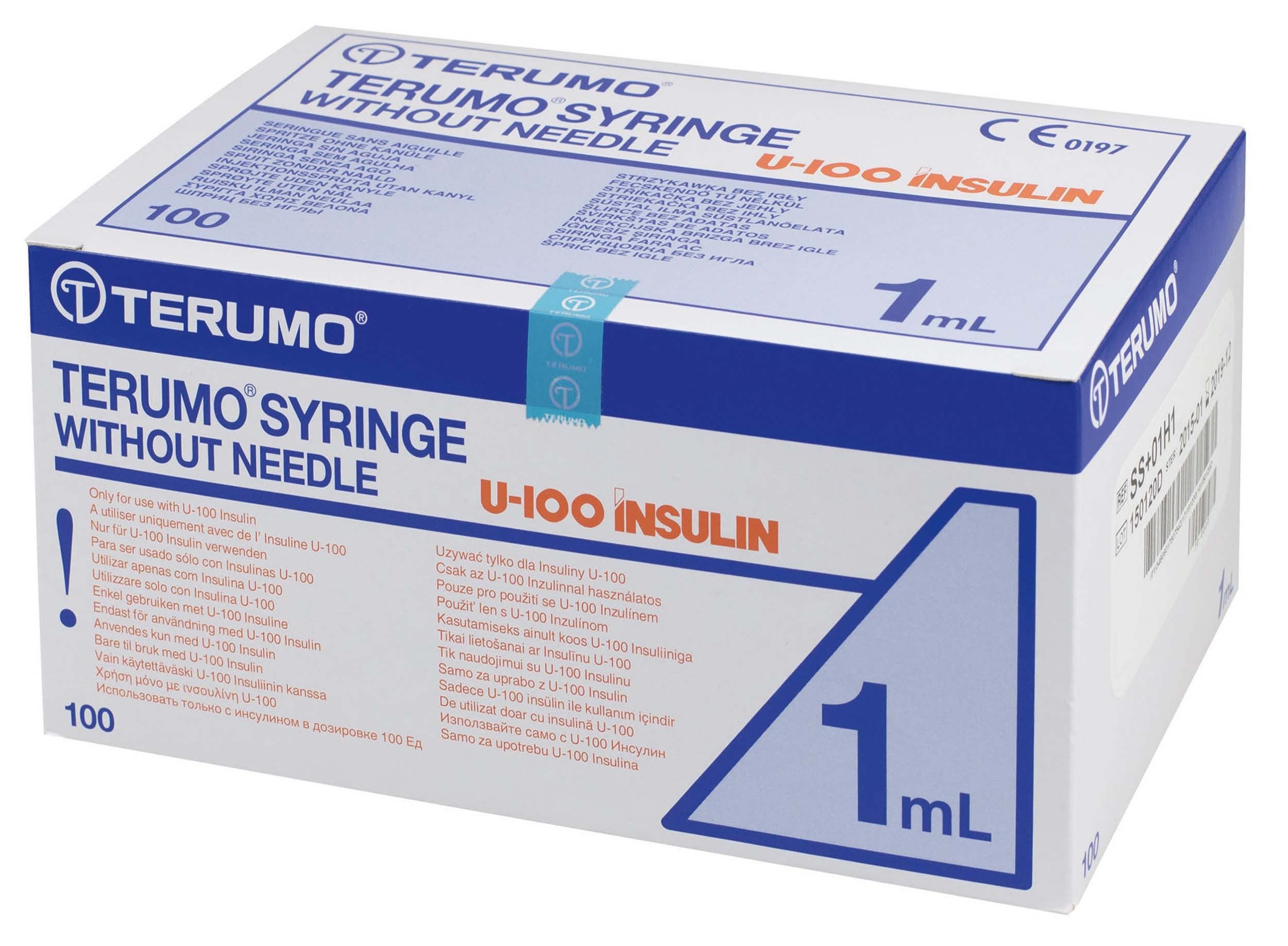 Seringue TERUMO Insuline 1ml 100U avec aiguille 16X0,5mm