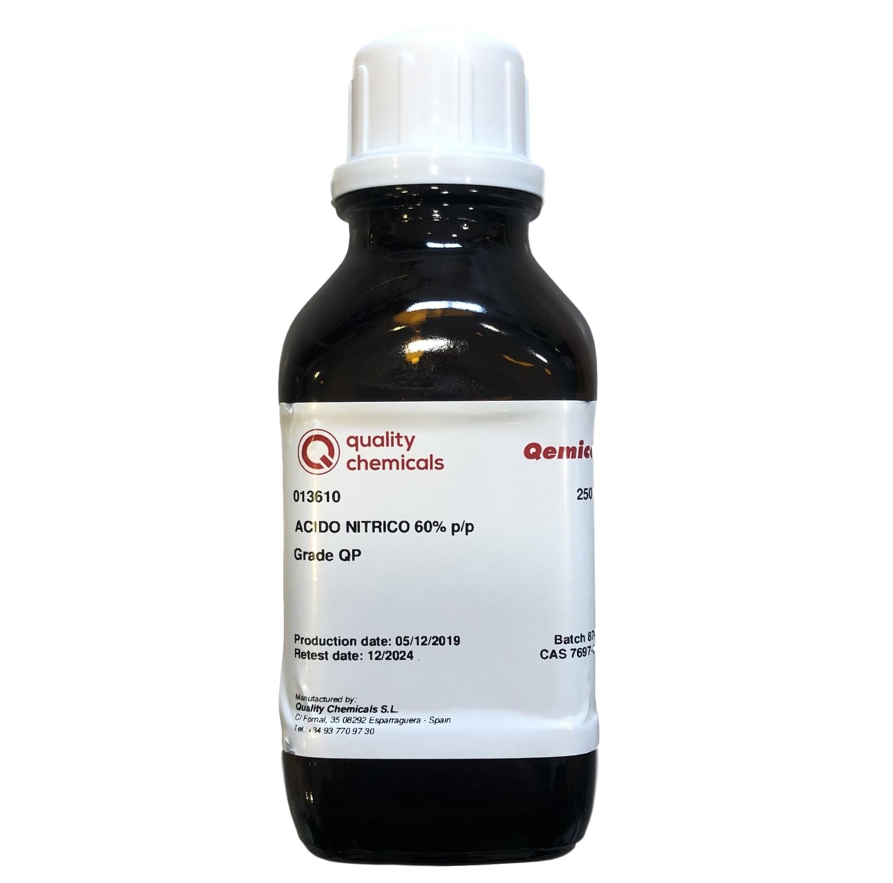 Acide nitrique 60 % - Flacon de 250 ml