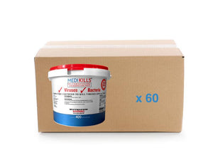 Carton de 60 sceaux de 400 lingettes virucides