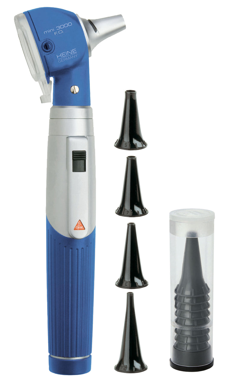 Otoscope FO Mini3000 2.5V - 1 Poignée 4 Spéculums Réutilisables (2 coloris) - HEINE