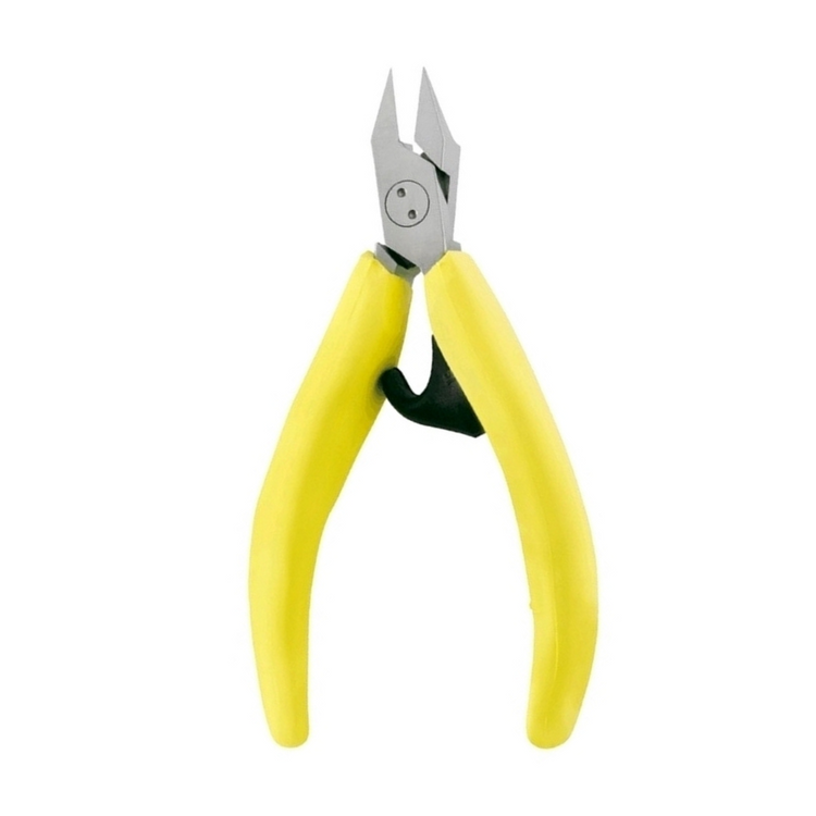 Pince à ongles ergonomique - Jaune - Coupe droite 15 mm - Mors plats - 13 cm - Inox - Akori