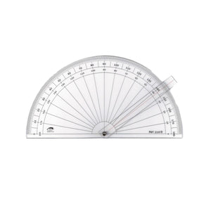 Rapporteur d'axe 180° - 16cm