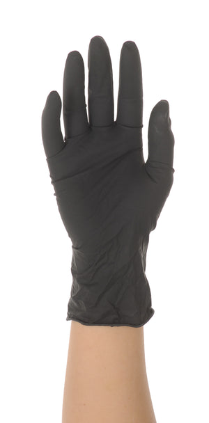 Gants d'examen - Latex Noir - Sans poudre - Boite de 100 - My Podologie