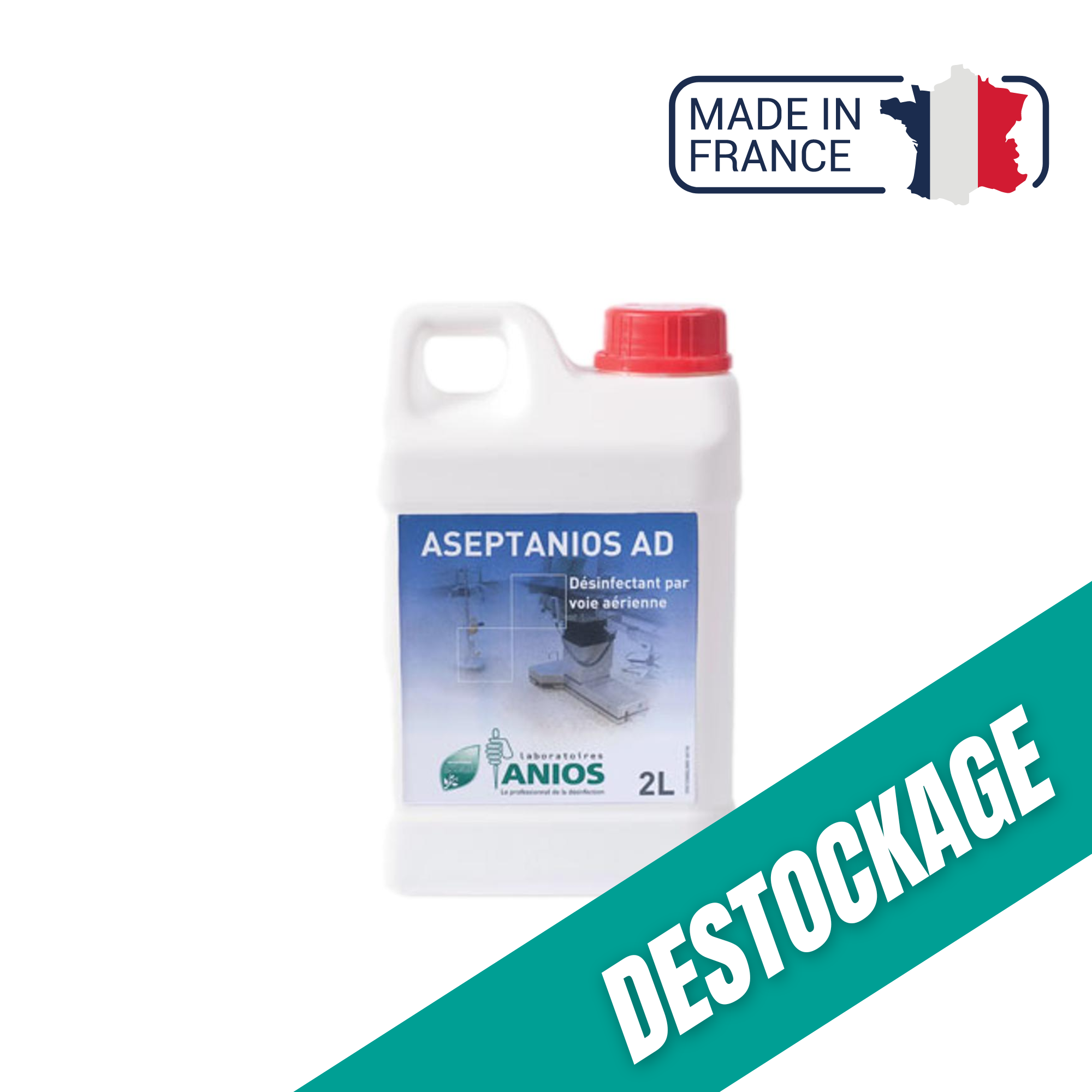 Aseptanios AD - Désinfection par voie aérienne - 2L ou 5L - Anios // Destockage