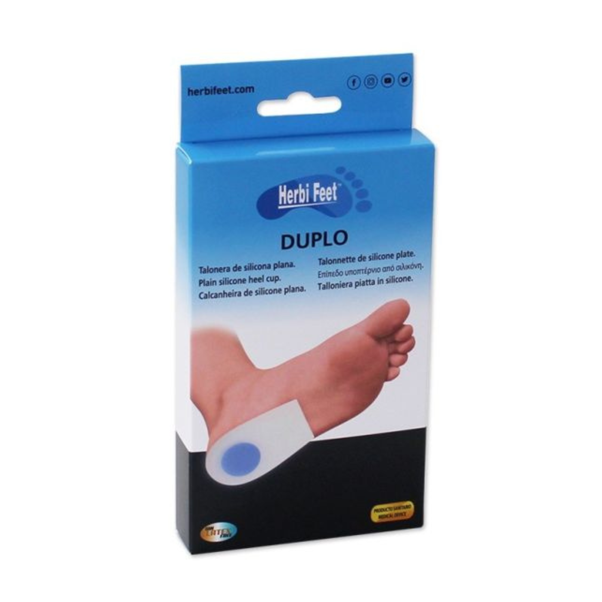 Talonnette en silicone plate Duplo - Herbifeet