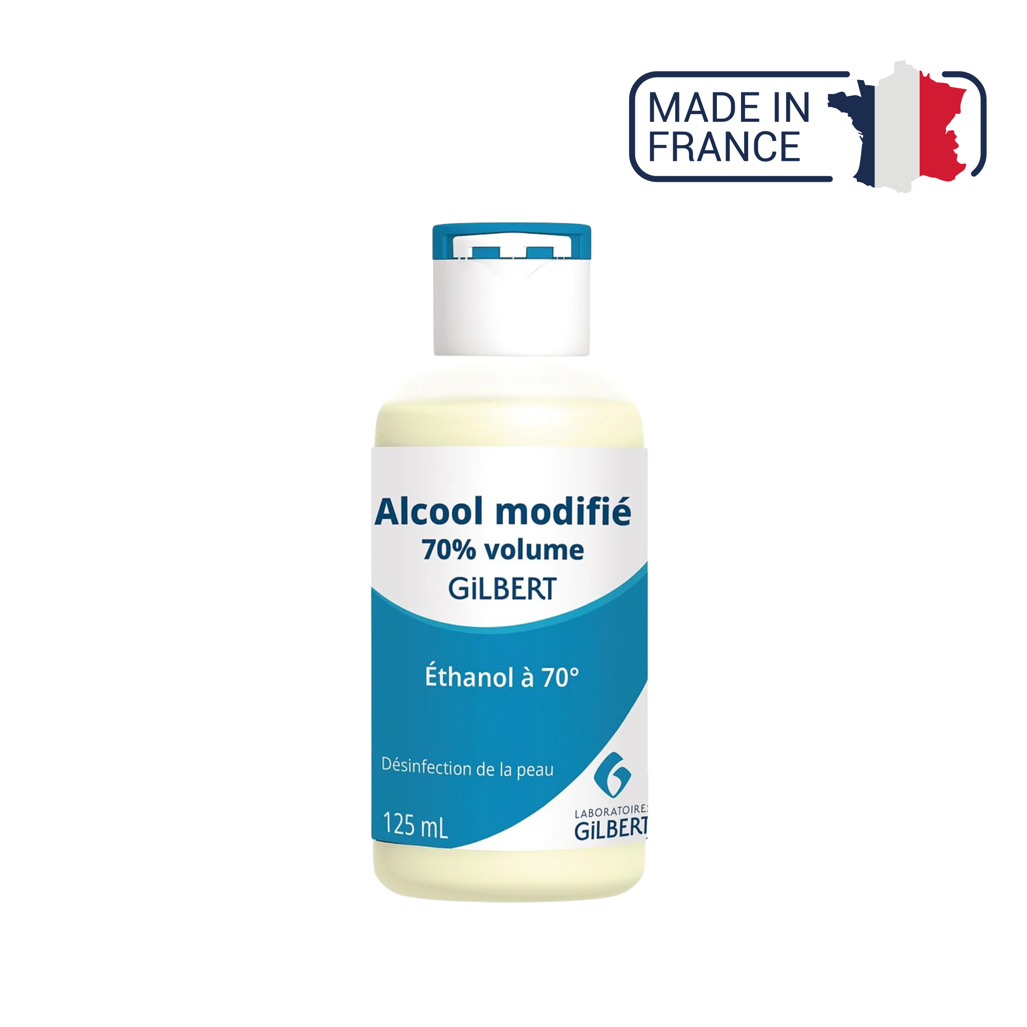 Alcool modifié 70° volume - 5 contenances - Laboratoires Gilbert